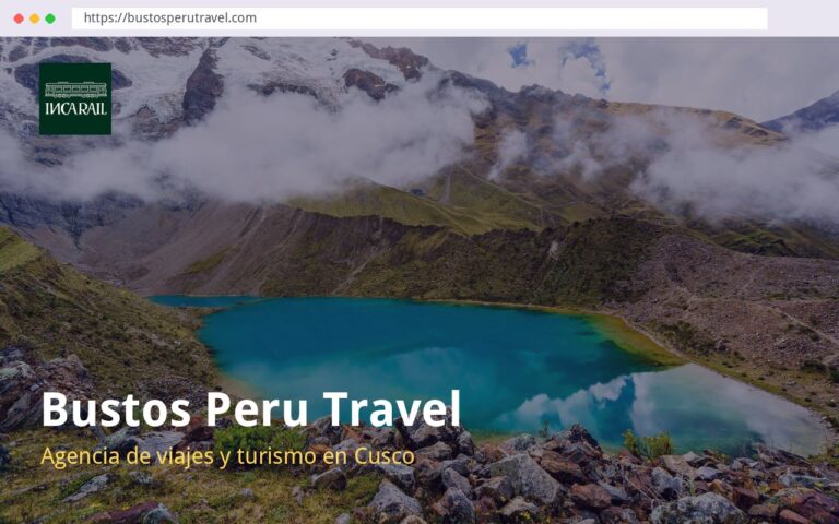 Página web de Bustos Peru Travel, agencia de viajes y turismo en cusco, creada por La Web Academy