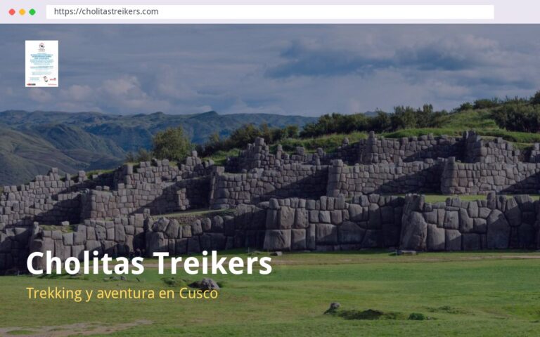Página web de Cholitas Treikers, trekking y aventura en cusco, creada por La Web Academy