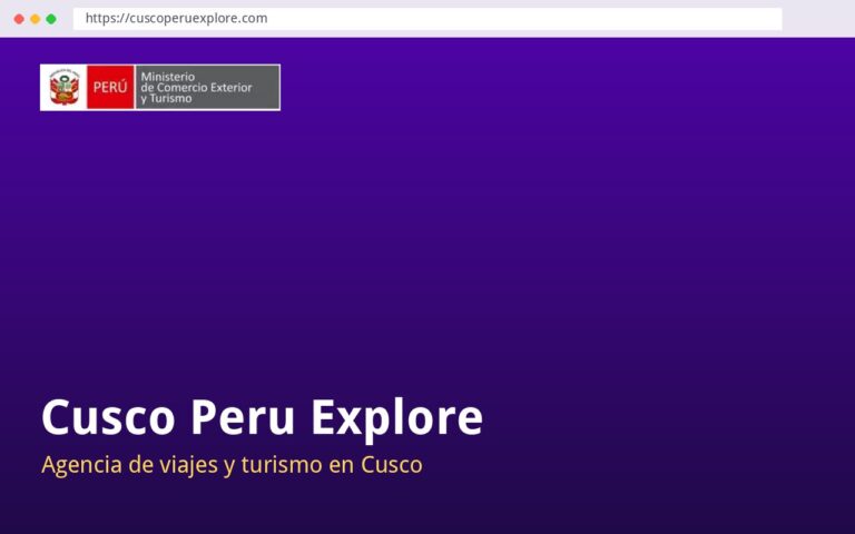 Página web de Cusco Peru Explore, agencia de viajes y turismo en cusco, creada por La Web Academy
