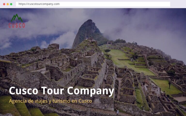 Página web de Cusco Tour Company, agencia de viajes y turismo en cusco, creada por La Web Academy