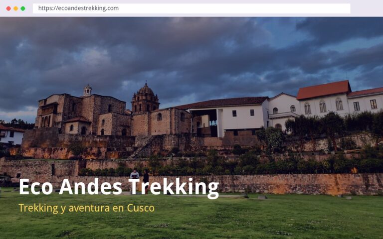 Página web de Eco Andes Trekking, trekking y aventura en cusco, creada por La Web Academy