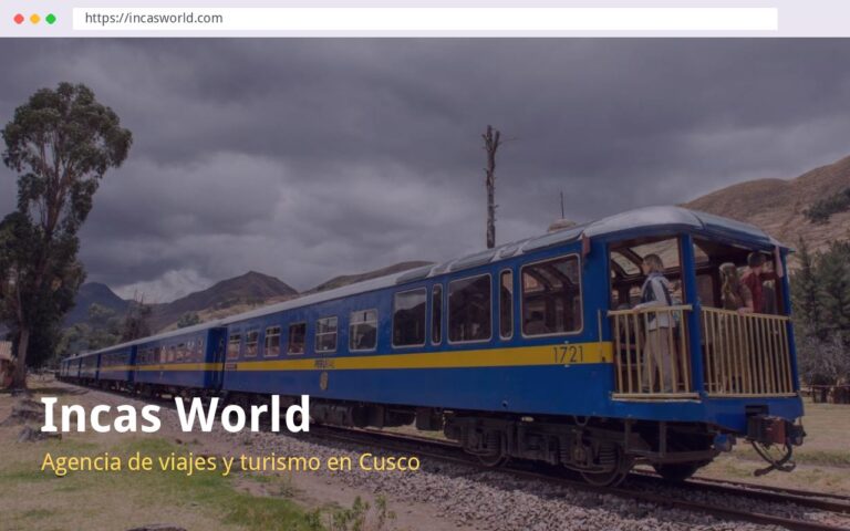 Página web de Incas World, agencia de viajes y turismo en cusco, creada por La Web Academy