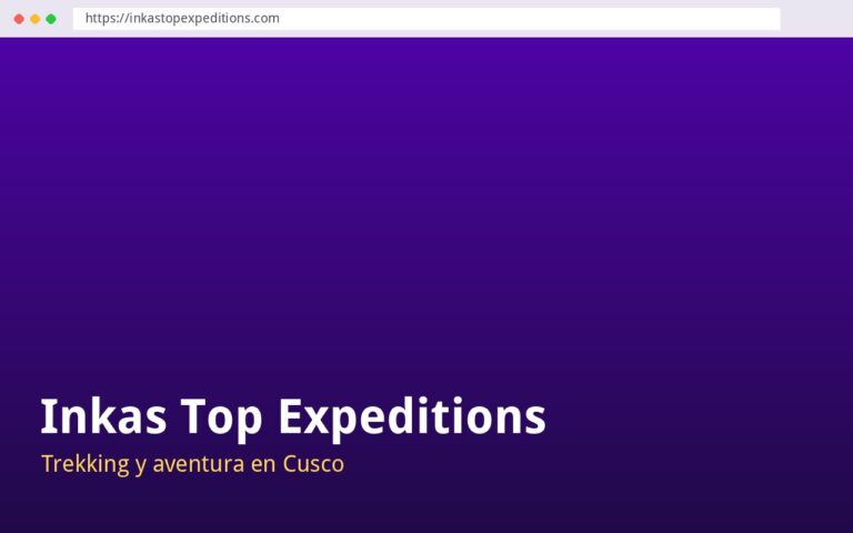 Página web de Inkas Top Expeditions, trekking y aventura en Cusco, creada por La Web Academy