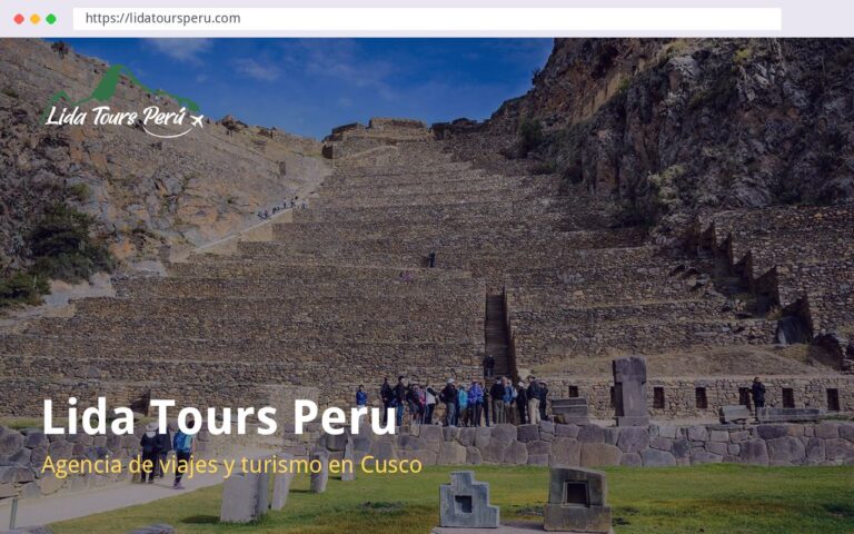 Página web de Lida Tours Peru, agencia de viajes y turismo en cusco, creada por La Web Academy