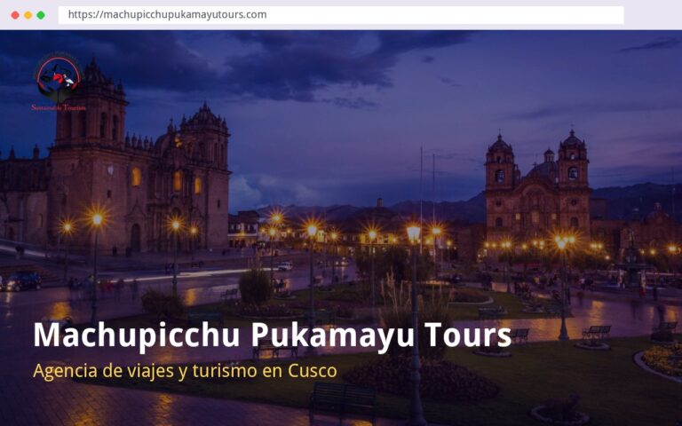 Página web de Machupicchu Pukamayu Tours, agencia de viajes y turismo en cusco, creada por La Web Academy