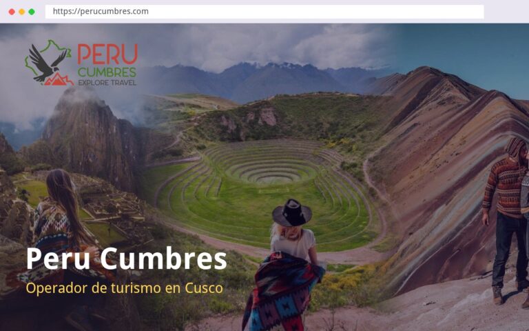 Página web de Peru Cumbres, operador de turismo en cusco, creada por La Web Academy