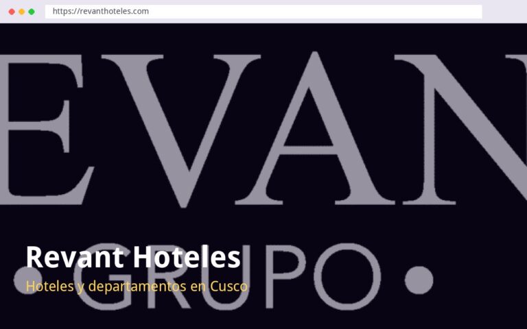 Página web de Revant Hoteles, hoteles y departamentos en cusco, creada por La Web Academy