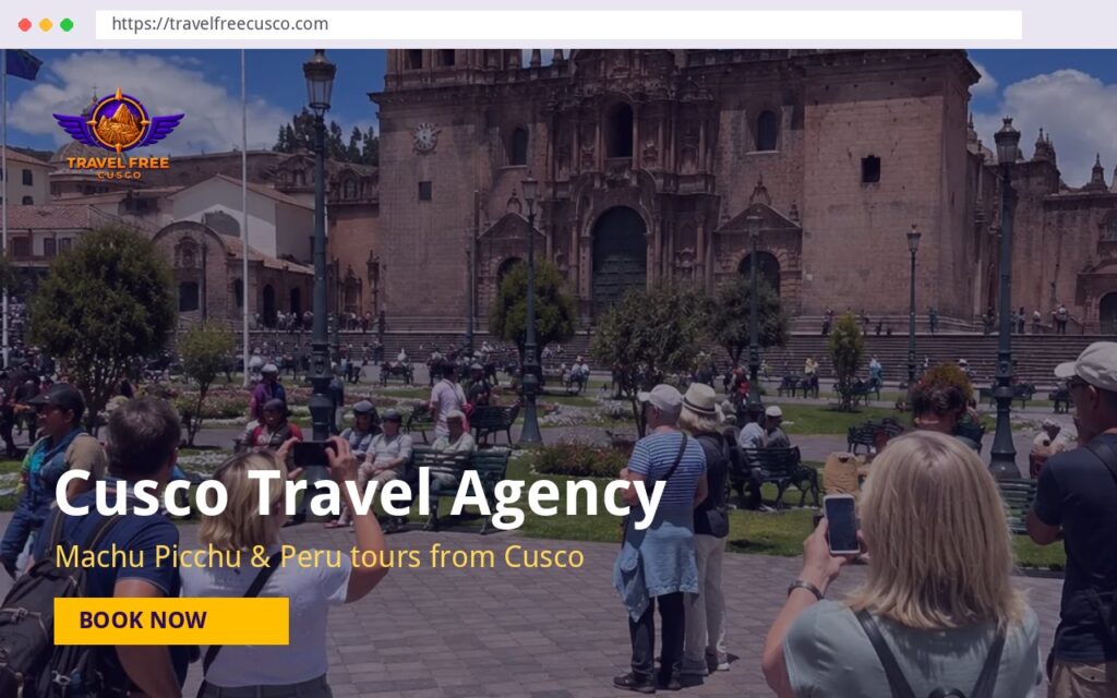 Página web de Travel Free Cusco, agencia de tours en Cusco, creada por La Web Academy